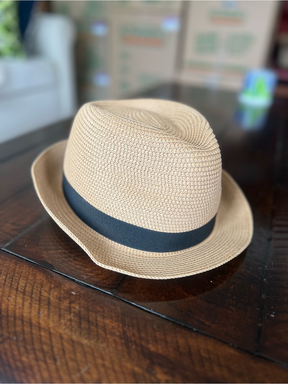Zylioo NWT UPF 50+ Straw Fedora Sun Hat Large XL 60-62cm